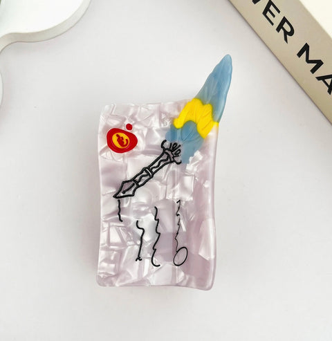 Magic Letter Hair Claw Clip