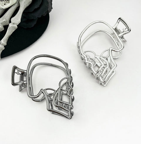 Skull Metal Hair Claw Clip -options