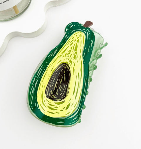 Scribble Fruit Hair Claw Clip -Options