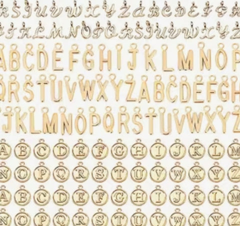 Random Misc Brass Alphabet A-Z Charms
