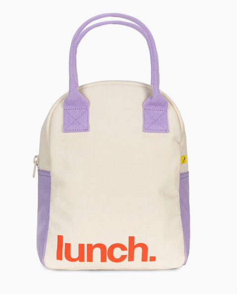 Zipper Lunch - 'lunch.' Lavender Poppy
