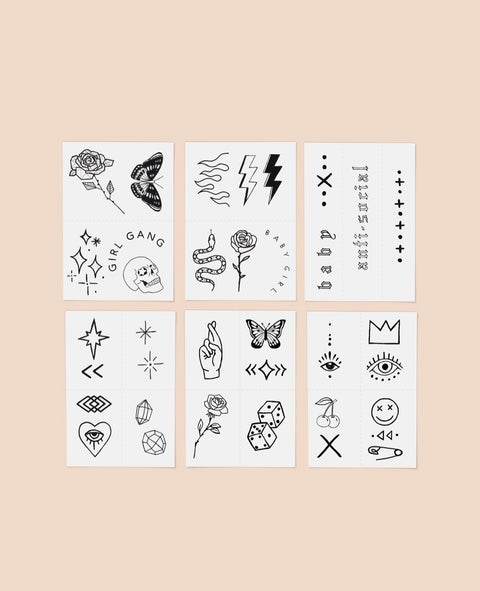 INKED By Dani- Bad Babe Temporary Tattoo Pack