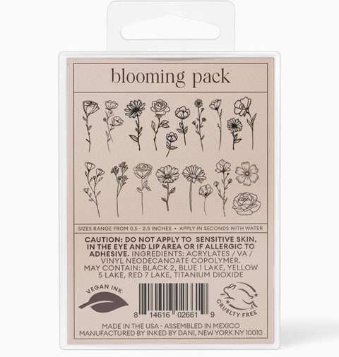 INKED By Dani- Blooming Temporary Tattoo Pack