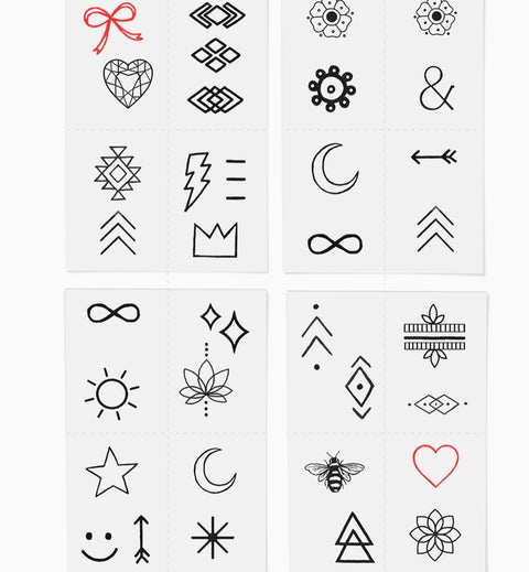 INKED By Dani-  Finger Tattoos Temporary Tattoo Pack