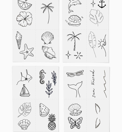INKED By Dani-  Paradise Temporary Tattoo Pack