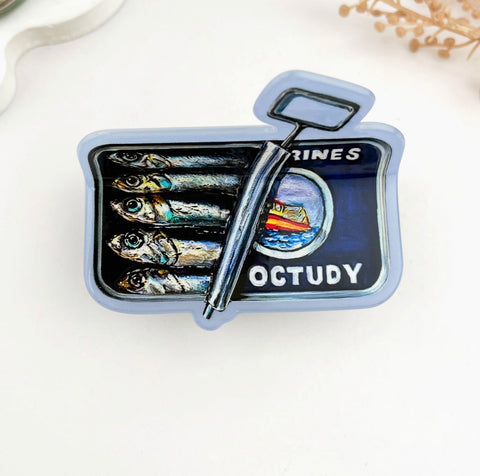 Sardine Can Hair Claw Clip- Options