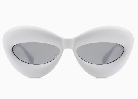 Oversized Unique Shape Retro Sunglasses - options