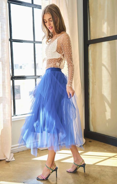 Fairy Ruffle Midi Skirt