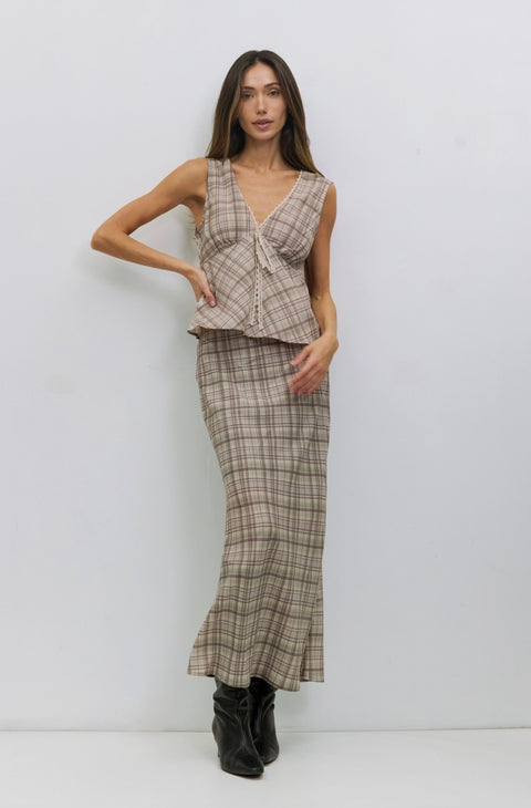 The Paxton Skirt | Plaid Maxi Skirt