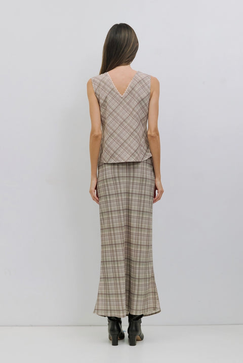 The Paxton Skirt | Plaid Maxi Skirt