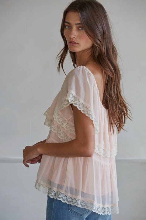 Chiffon Ruffle Dainty Blouse