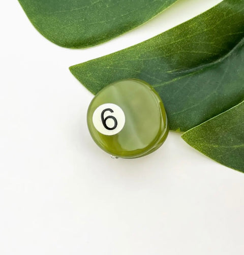 Tiny Pool Ball Hair Claw Clip -options