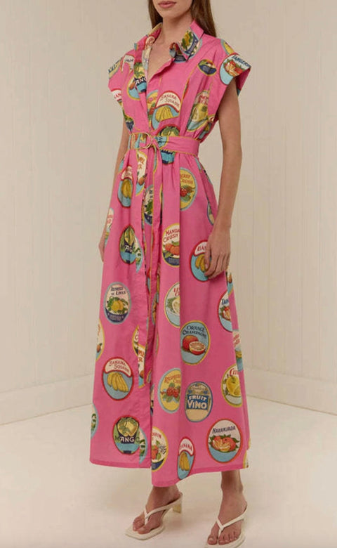 Fruit Print Maxi