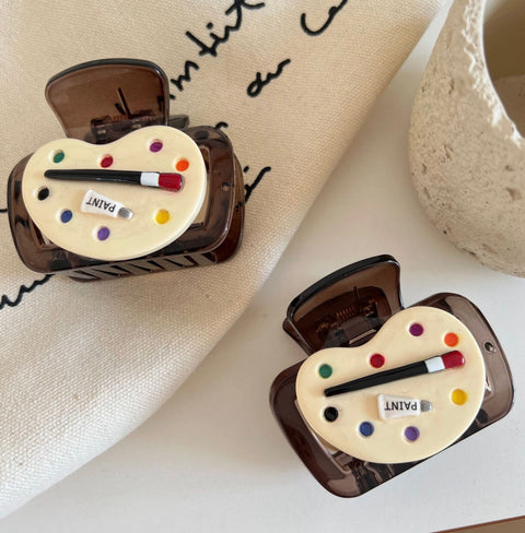 Creative Artist Paint Palette Hair Claw Clip