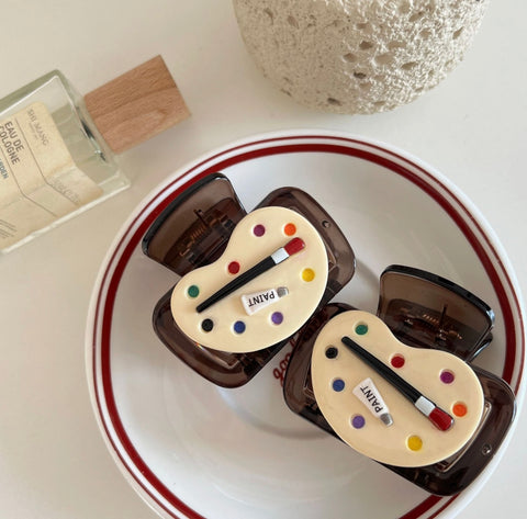 Creative Artist Paint Palette Hair Claw Clip