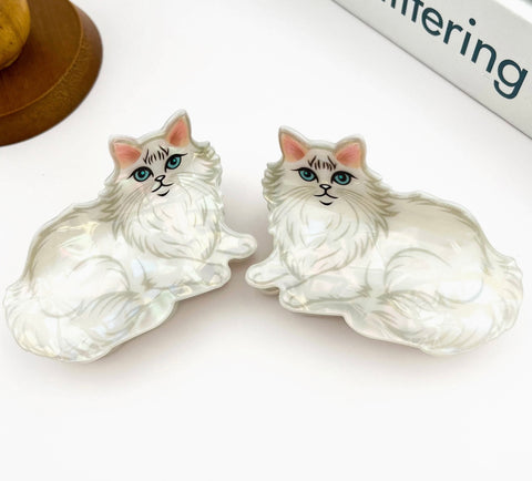 Persian White Cat Hair Claw Clip