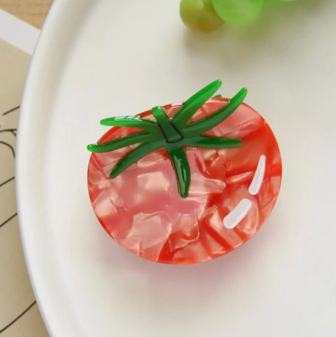 Tomato Hair Claw Clip