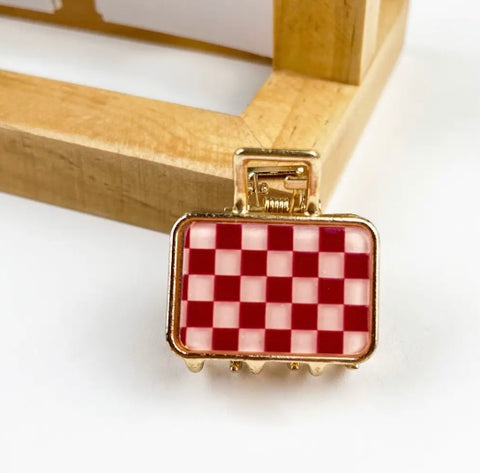 Mini Suitcase Square Hair Claw Clip- options