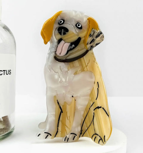 Golden Retriever Dog Hair Claw Clip