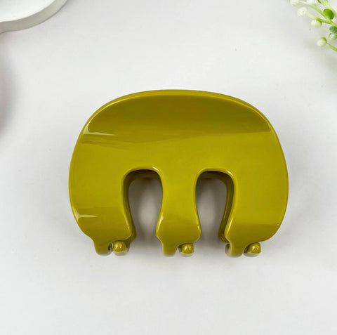 3 Prong Simple Matte Hair Claw Clip- Options