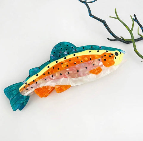 Perch Fish Hair Claw Clip