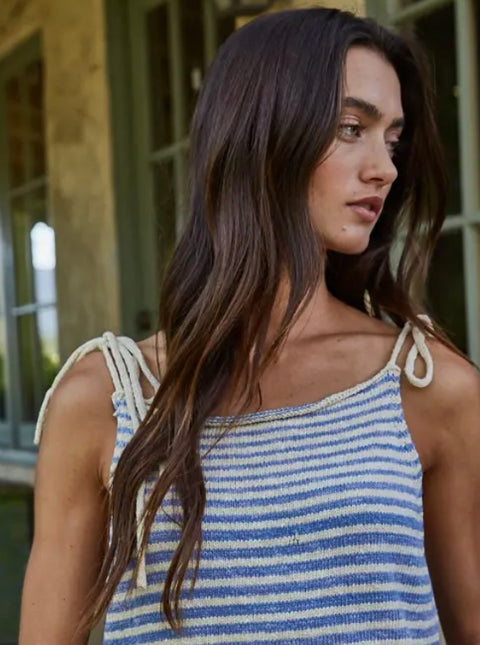 Sweater Striped Spaghetti Strap Top