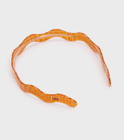 Wavy Headband in Caramel Plaid