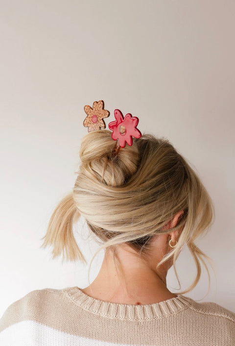Flower French Hair Pins- options