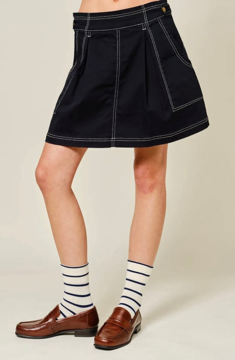 A Line Cotton Skirt