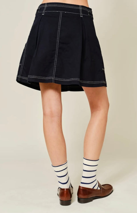A Line Cotton Skirt