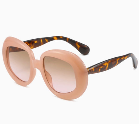 Contrasting Oval Irregular Frame Sunglasses- options