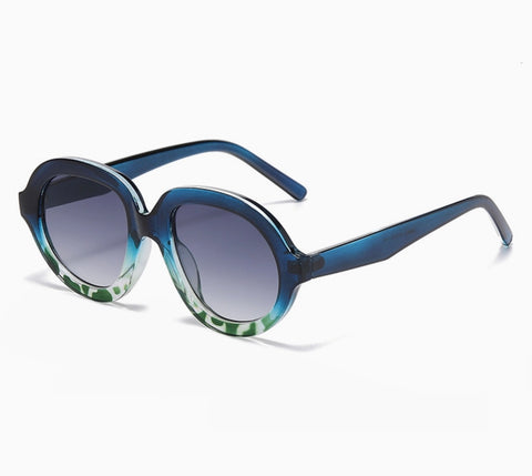 Vintage Inspired Large Round Frame Sunglasses