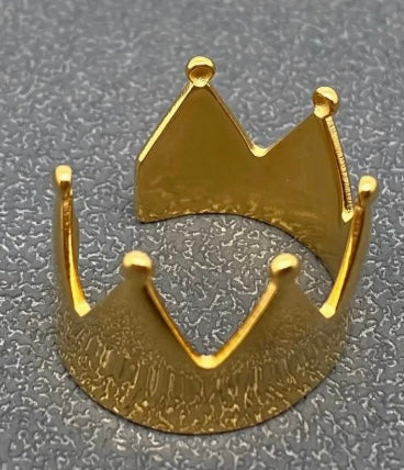 Gold Crown Adjustable Ring