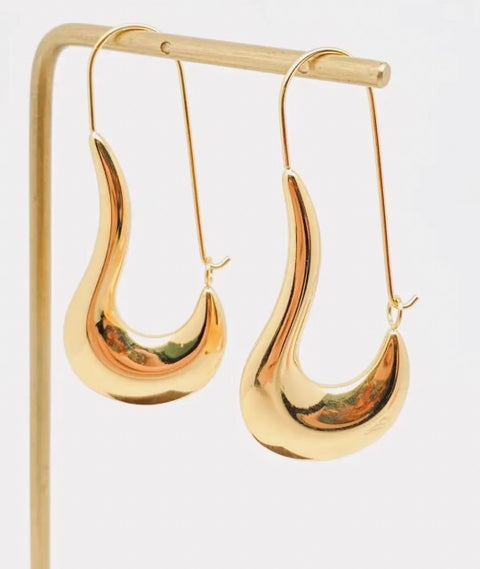 Geometric Gold Hoops
