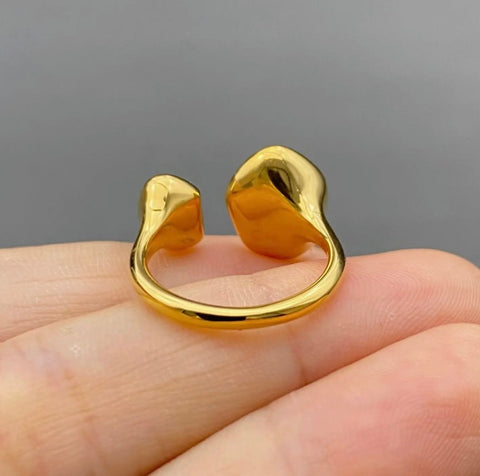 Double Green + Gold Ring