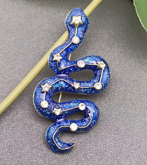 Sparkling Snake Brooch