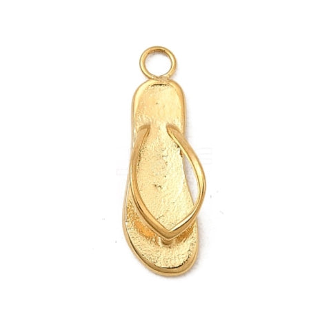 Gold Flip Flop Sandal Charm
