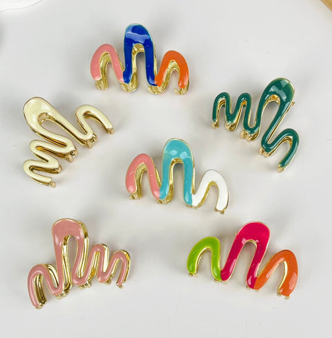 Drip Wavy Hair Claw Clip