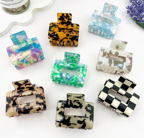 Mini ModernSquare Hair Claw Clips-options