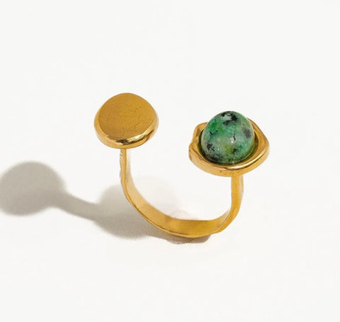 Orion  Boho Adjustable Ring with Statement Stone