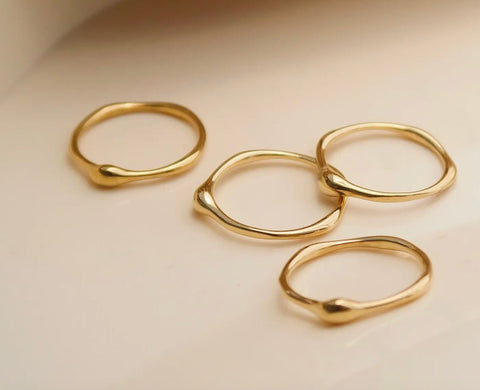 Rowena Gold  Minimalist Band Rings
