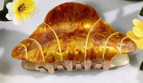 Amber Croissant Hair Clip, Pastry Inspired Hair Accessories