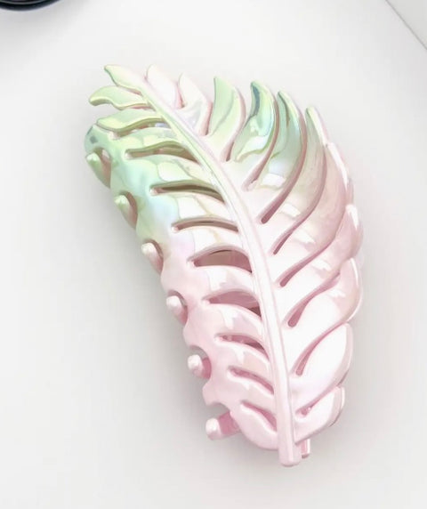 Candy Color Gradient Leaf Hair Clip-options