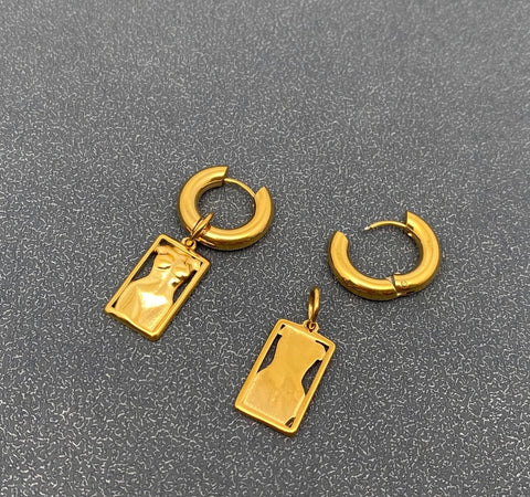 Women Body Cahrm Huggie Earrings
