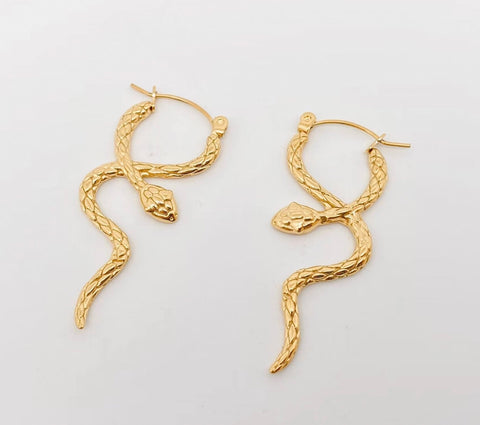 Snake Hoop Earrings