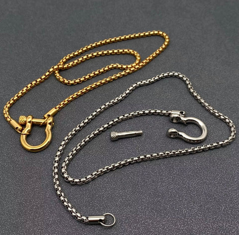 Horseshoe Buckle Charm Necklace