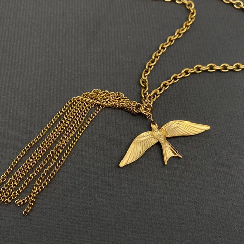 Bird Fringe Necklace