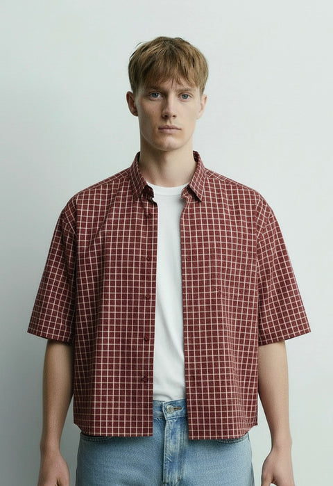 Checkered Boxy Fit Shirt