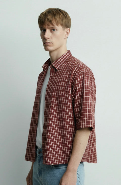 Checkered Boxy Fit Shirt