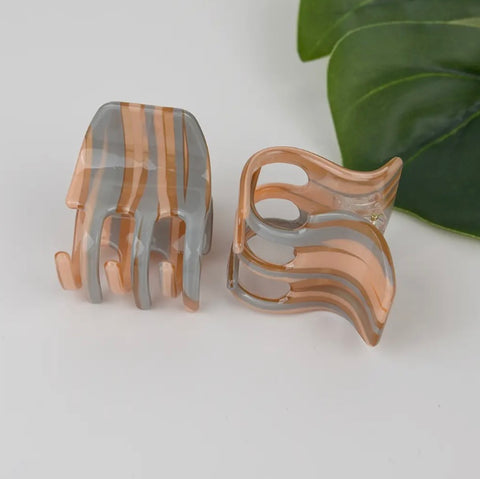 Acrylic Zebra Print Claw Clip